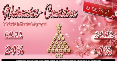 Weihnachts-Countdown: Bis zu 24% auf Alles*…